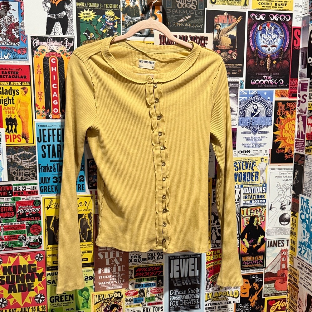 We The Free Mustard Ribbed Top - Picture 3 of 4